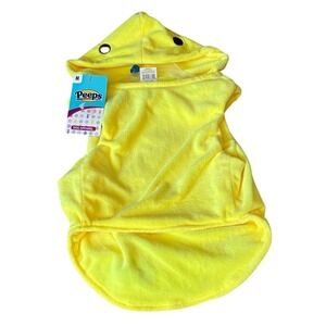Peeps SZ Medium Yellow Hooded Dog Costume Halloween Easter 17"-20" NEW